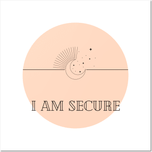 Affirmation Collection - I Am Secure (Orange) Posters and Art